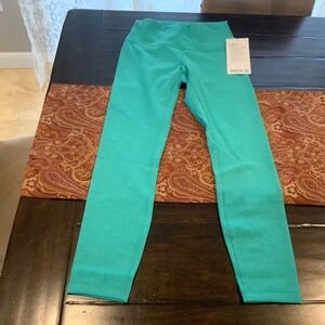 Lululemon Wunder Train HR Tight 25”  Blaze Maldives Green, size 6, NWT, msrp$118